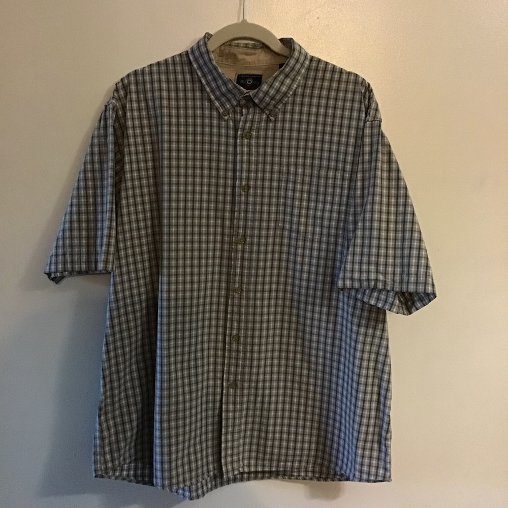 Wrangler Gray Check Button Up. Xlarge - image 1